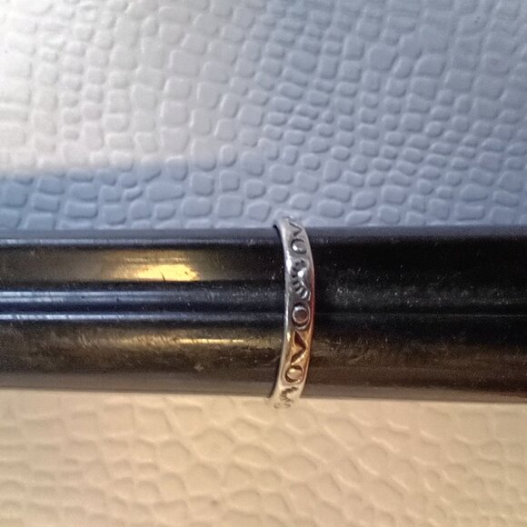 Vintage, Signed Native American Sterling Ring - Picture 5 of 6